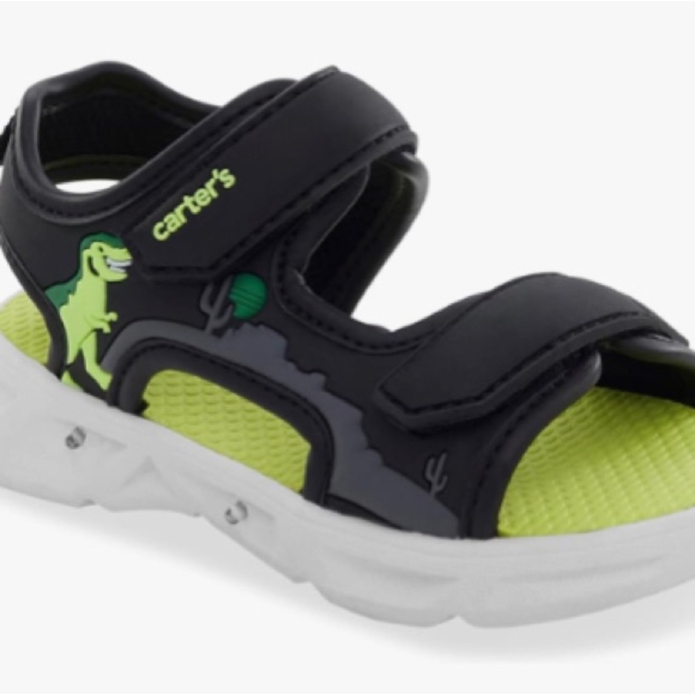 New Carters Toddler's light-up sandals with a dinosaur-detail